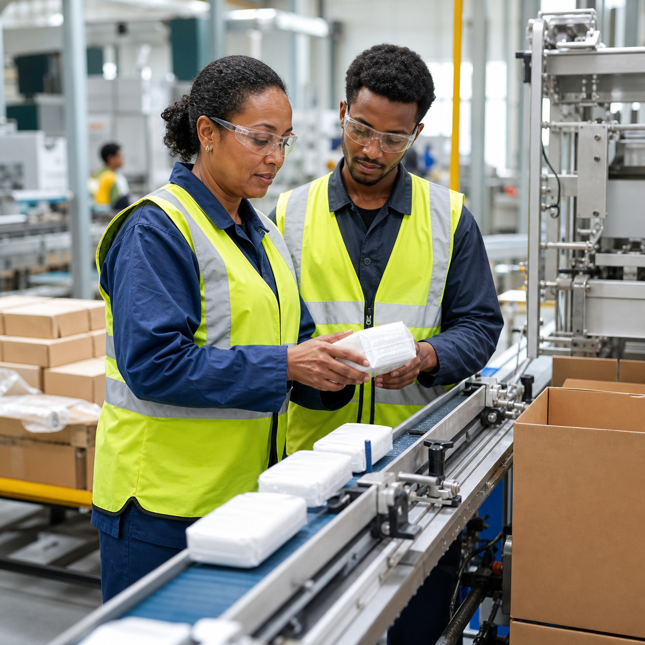 Ethiopian manufacturing supervisor using Meda